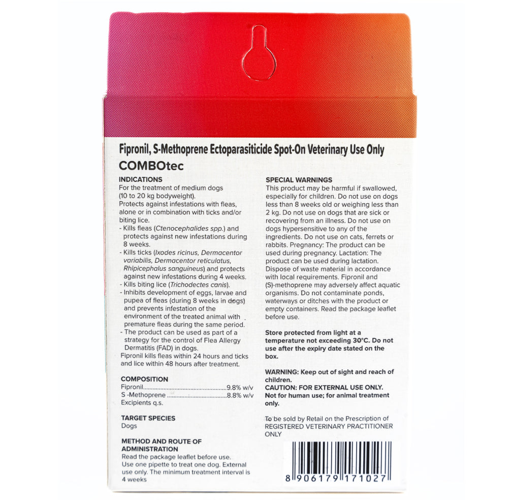 Beaphar Flea & Tick Spot On Combotec for Dogs (10-20kg)