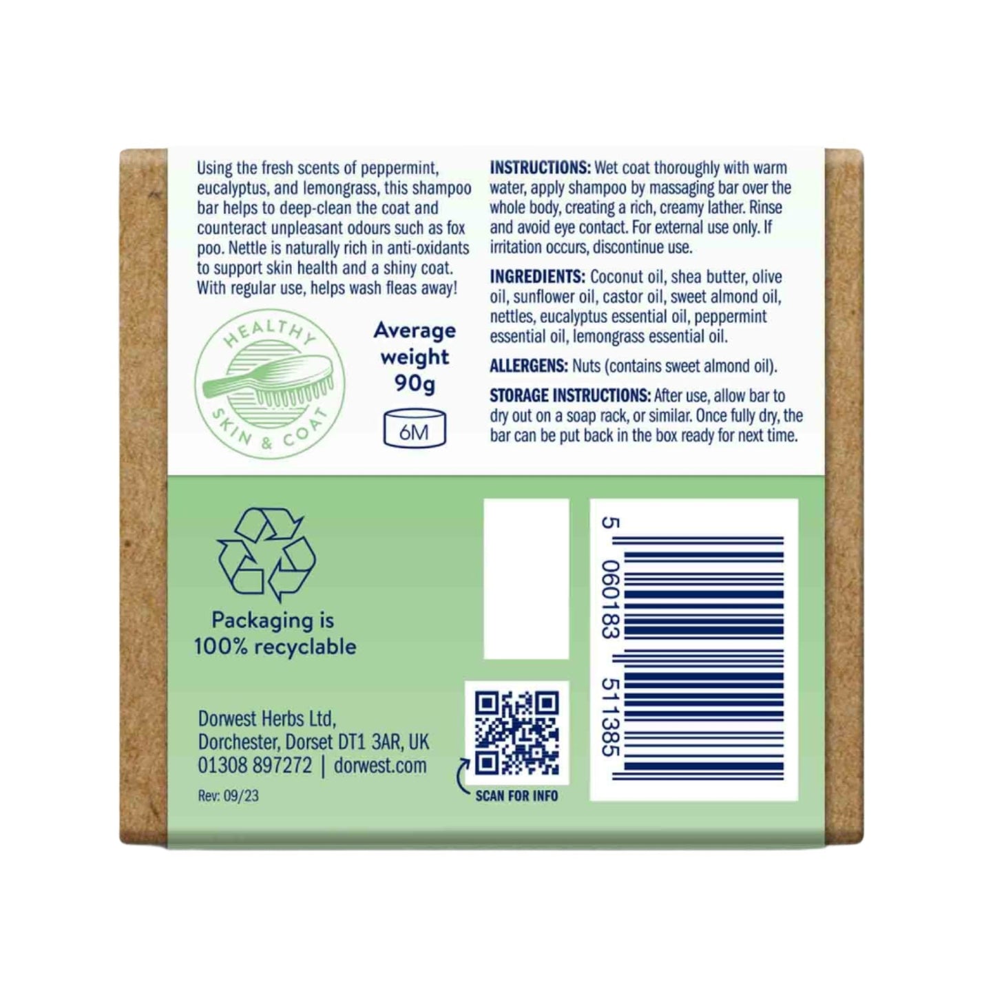 Dorwest Fox and Flea Shampoo Bar - Flea Protection & Fox Odour Removal Shampoo for Dogs