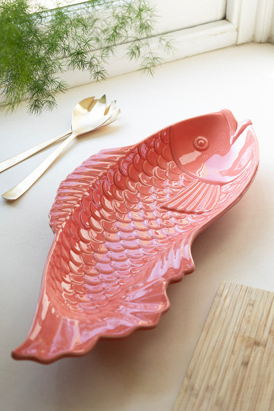Fish-Shaped Ceramic Serving Dish