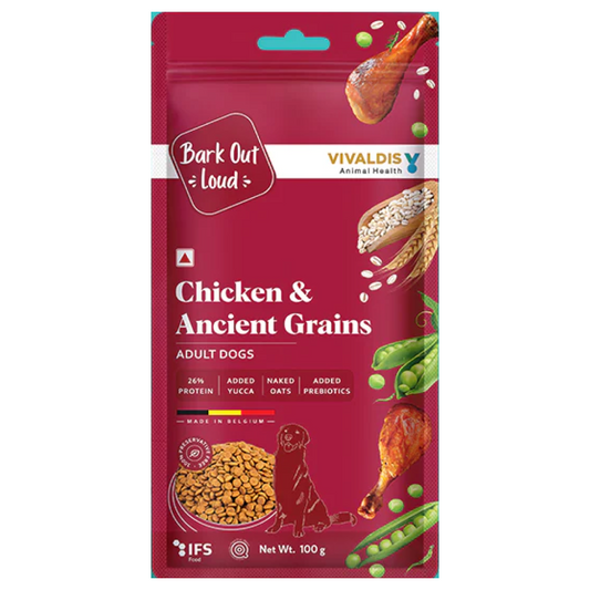Bark Out Loud Chicken & Ancient Grains Adult Dog Dry Food (100g)