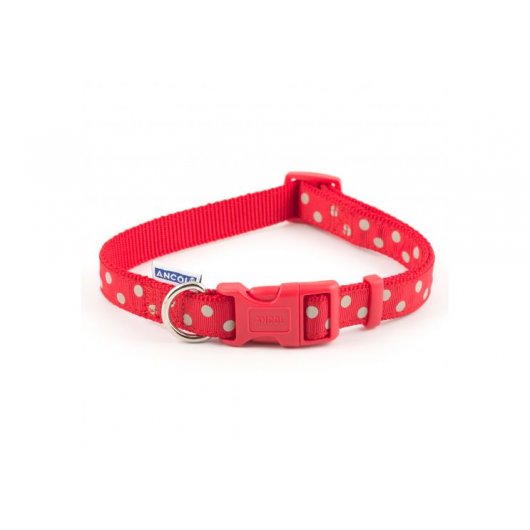 Ancol Vintage Polka Dot Dog Lead Red 1.9cm x 100cm (0.7 x 39)