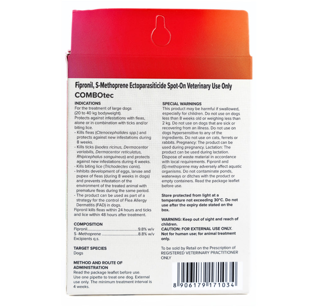 Beaphar Flea & Tick Spot On Combotec for Dogs (20-40kg)